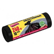 240л AV Пакеты хозяйственные до 120кг Уник технологии двухслойные ПВД+ПНД 240л, 10шт рулон черные